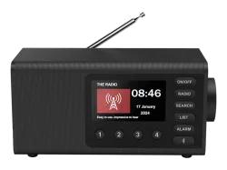 HAMA DR1001BT (Englische Version) DAB-Radio mit Wecker, Digital, DAB, DAB+, FM, Bluetooth, Schwarz