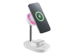 CELLULARLINE Mag Duo Drahtlose Ladestation mit Qi2-Technologie Universal 15 W, Weiss