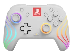 PDP Afterglow Wave Wireless Controller Weiss für Nintendo Switch, Switch OLED, Lite