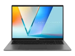 ASUS Vivobook S 16 M3607HA-SH080W, Notebook, mit Display, AMD Ryzen? 7 260 Prozessor (16 MB Cache, bis zu 5.1 GHz), GB RAM, 1 TB SSD, Radeon? 780M, Matte Gray, Windows 11 Home