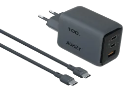 AUKEY Comet Mix 100W GaN 4-Port PD PA-C5 Bundle Cable Bundle