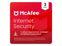 McAfee Internet Security - 3 Geräte 1-Jahres-Abonnement Multiplattform [Deutsch, Französisch, Italienisch]