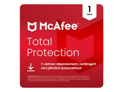 McAfee Total Protection - 1 Gerät 1-Jahres-Abonnement Multiplattform [Deutsch, Französisch, Italienisch]