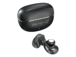 PEAQ ICONIC Sound 3 - PTW-4000-RW, Open-ear True Wireless Kopfhörer Bluetooth Schwarz/Gold
