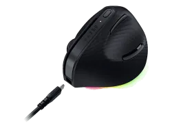 RAZER Razer Pro Click V2 Vertical Edition Maus, HyperSpeed Wireless (2,4 GHz), Bluetooth ? bis zu 3 Hosts, USB-C (kabelgebunden), 30000 dpi, Optisch mit Leuchtdioden, Schwarz