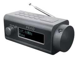 PEAQ PCR 170 Radiowecker mit Projektion, Digital, DAB, DAB+, FM, Bluetooth, Grau