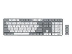 SATECHI SM3 Slim (CH), Tastatur, Mechanisch, RF 2.4 GHz, Bluetooth 5.0, kabelgebunden, Weiss/Grau