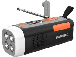 MARMITEK RESQ 200 Kurbelradio, Digital, DAB+, DAB, FM, Bluetooth, Schwarz/Grau