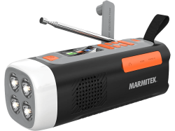 MARMITEK RESQ 200 Kurbelradio, Digital, DAB+, DAB, FM, Bluetooth, Schwarz/Grau