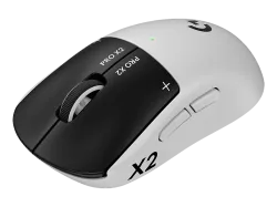 LOGITECH G PRO X2 SUPERSTRIKE Gaming-Maus, 2.4GHz Wireless, 44000 dpi, Optisch mit Leuchtdioden, Schwarz/Weiss