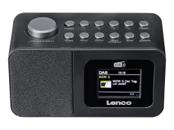 LENCO CR-625BK Radiowecker, Digital, DAB, DAB+, FM, Schwarz