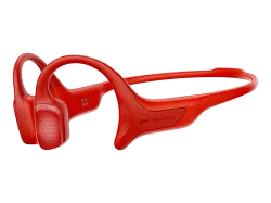 MOJAWA HaptiFit Terra, Open-ear Bone Conduction Kopfhörer mit Fitness-Tracking Bluetooth Rot