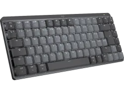 Logitech - MX Mini Mechanical Tastatur RF Wireless + Bluetooth QWERTZ Schweiz Graphit, Grau