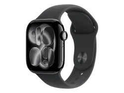 Apple - Smartwatch, AW Series 11GPS42mmJet Black Aluminium Case with Black Sport Band - S/M, 42mm