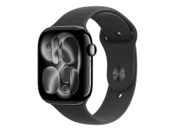 Apple - Smartwatch, AW Series 11GPS46mmJet Black Aluminium Case with Black Sport Band - M/L, 46mm