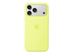 APPLE Silikon Case mit MagSafe, Backcover, Apple, iPhone 17 Pro Max, Neon Yellow