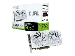 ASUS Dual GeForce RTX 5060 White OC Edition 8GB GDDR7 (NVIDIA, Grafikkarte)