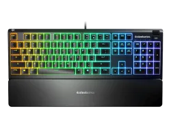 STEELSERIES Apex 3 (CH), Gaming-Tastatur, Mecha-Membran, Steelseries Whisper-Quiet, Kabelgebunden, Schwarz