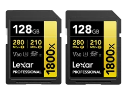 Lexar, SD Speicherkarten, Lexar 1800x UHS-II SDXC 2x128GB Gold, Produkte & Wohnen