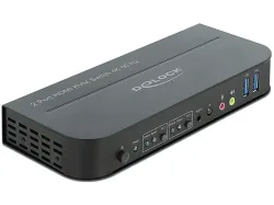 DeLock - 11481 Tastatur/Video/Maus (KVM)-Switch Schwarz