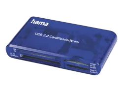 HAMA USB 2.0 35 in 1, Multi-Kartenlesegerät, Blau