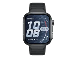 HUAWEI WATCH FIT 5 Pro Smartwatch Vorderes Gehäuse: Aluminiumlegierung, Lünette: Titanlegierung, Hintere Abdeckung: Polymerfaserverbundstoffe Fluorelastomer, 130 - 210 mm, Schwarz