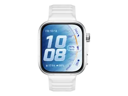 HUAWEI WATCH FIT 5 Pro Smartwatch Vorderes Gehäuse: Aluminiumlegierung, Lünette: Titanlegierung, Hintere Abdeckung: Polymerfaserverbundstoffe Fluorelastomer, 130 - 210 mm, Weiss