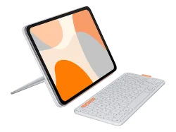 LOGITECH Flip Folio Tastatur-Case Pale Gray