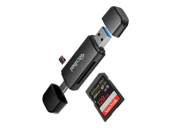 ROLLEI 2-in-1, Kartenlesegerät (USB?A & USB?C), Schwarz