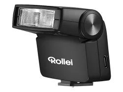 ROLLEI FlashyONE, Blitzlicht im Taschenformat, Schwarz