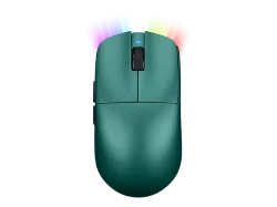 ISY IGM-4600 Ultralight Wireless RGB Gaming-Maus, Bluetooth, 2,4 GHz, kabelgebunden, 12500 dpi, Optisch mit Leuchtdioden, Metallic-Grün