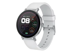 PEAQ PSW 200-WT Smartwatch Metall Gummi, 18 mm, Weiss