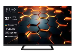 PEAQ PTV 32GF-5026C TV (Flat, 32 / 80 cm, Full-HD, Smart TV, Google TV)