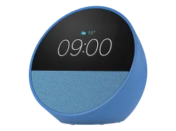 AMAZON Echo Spot Smarter Wecker mit Alexa (44,5-mm-Breitbandlautsprecher), Blau