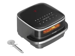 TEFAL Easy Fry XL Surface (FW402H) Heissluftfritteuse mit geräumigem Korb, kompaktem Design & Sichtfenster inkl. Pizzaschneider