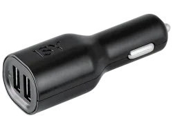 ISY ICC-5100 2-PORT CAR CHARGER 2.4A - KFZ-Ladegerät (Schwarz)