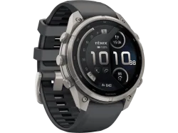 GARMIN f?nix® 9 Pro (47 mm) inReach® Multisport GPS-Smartwatch Titan Silikon, 125-208 mm, Titan/Graphit/Schwarz