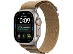 APPLE Watch Ultra 4 (GPS + Cellular) 49 mm Smartwatch Titan, Klasse 5, 130 - 160 (S), Natural Titanium Case/Desert Alpine Loop