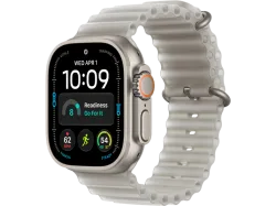 Apple, APPLE Watch Ultra 4 (GPS + Cellular) 49 mm Smartwatch Titan, Klasse 5, 130 - 200 mm, Natural Titanium Case/Translucent Grey Ocean Band