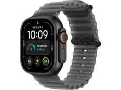 APPLE Watch Ultra 4 (GPS + Cellular) 49 mm Smartwatch Titan, Klasse 5, 130 - 200 mm, Black Titanium Case/Translucent Ocean Band