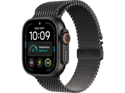 APPLE Watch Ultra 4 (GPS + Cellular) 49 mm Smartwatch Titan, Klasse 5, 180 - 210 (L), Black Titanium Case/Black Milanese Loop