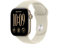 APPLE Watch Series 12 (GPS) 42 mm Smartwatch Aluminium, 150 - 200 (M/L), Light Gold Aluminium Case/Sand Sport Band