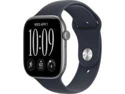 APPLE Watch Series 12 (GPS) 46 mm Smartwatch Aluminium, 160 - 210 (M/L), Space Gray Aluminium Case/Navy Blue Sport Band