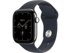 APPLE Watch Series 12 (GPS + Cellular) 42 mm Smartwatch Titan, 130 - 180 (S/M), Natural Titanium Case/Navy Blue Sport Band