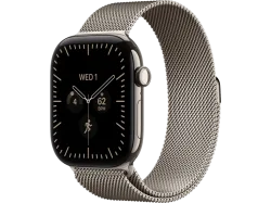 APPLE Watch Series 12 (GPS + Cellular) 46 mm Smartwatch Titan, 150 - 200 (M/L), Natural Titanium Case/Natural Milanese Loop
