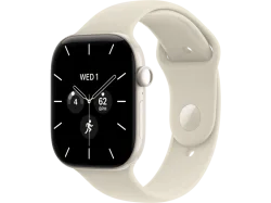 APPLE Watch Series 12 (GPS + Cellular) 46 mm Smartwatch Keramik, 140 - 190 (S/M), Pearl White Ceramic Case/Sand Sport Band