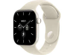 APPLE Watch Series 12 (GPS + Cellular) 42 mm Smartwatch Keramik, 130 - 180 (S/M), Pearl White Ceramic Case/Sand Sport Band