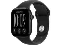APPLE Watch Series 12 (GPS) 42 mm Smartwatch Aluminium, 130 - 180 (S/M), Black Aluminium Case/Black Sport Band