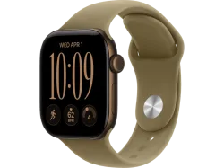 APPLE Watch Series 12 (GPS + Cellular) 42 mm Smartwatch Aluminium, 130 - 180 (S/M), Dark Bronze Aluminium Case/Olive Sport Band
