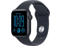 APPLE Watch SE 3 (GPS) 40 mm Smartwatch Aluminium Gummi, 130 - 180 (S/M), Midnight/Navy Blue Sport Band